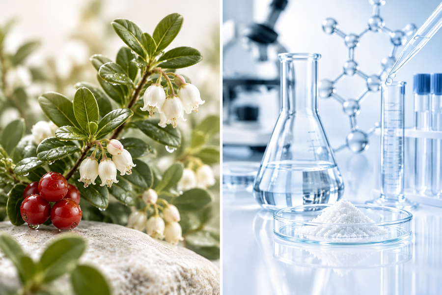 Arbutina e idrochinone: parenti, ma non gemelli. Ecco le differenze