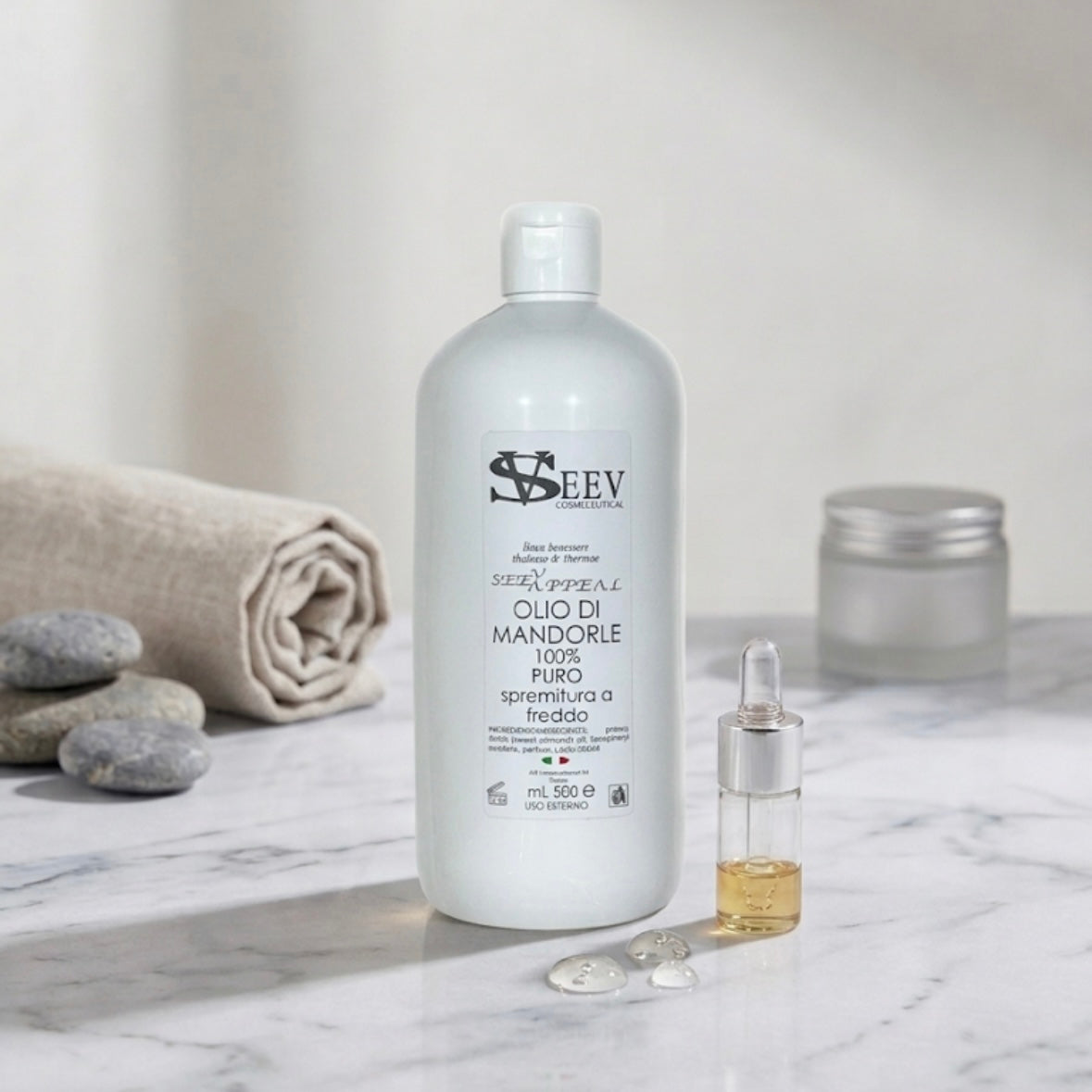Olio di Mandorle 500 ml 100% Puro Spremuto a Freddo