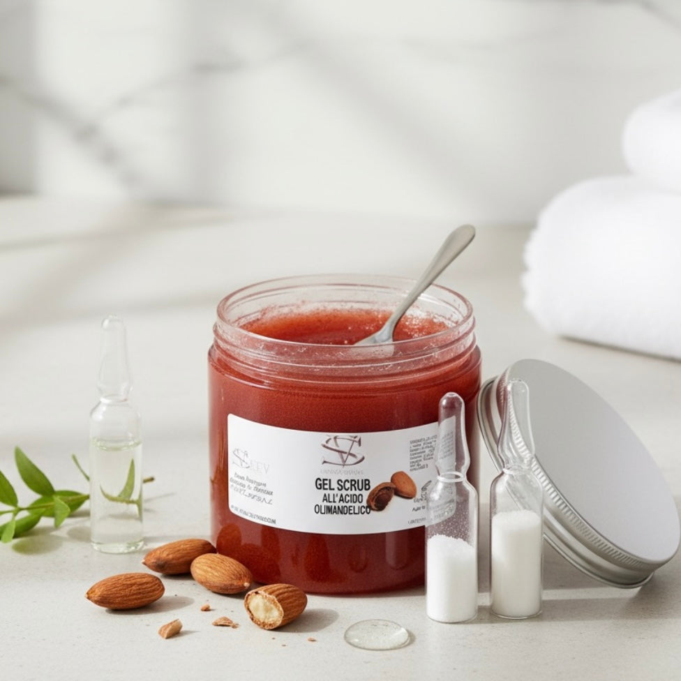 Gel Scrub Acido Mandelico 3% Esfoliante Rigenerante 600 ml
